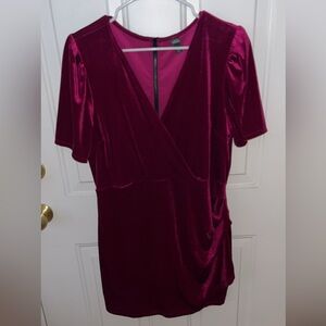 Wild Fable Burgundy Velvet Dress